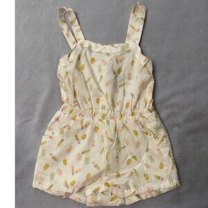 2 toddler girl romper, overalls.